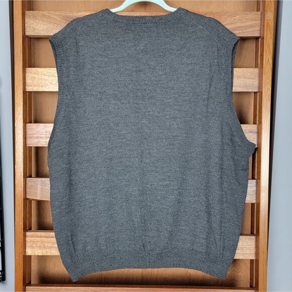 Pronto-Uomo Grey 100% Extra Fine Merino Wool Vest, Sz XXL - Picture 4 of 4
